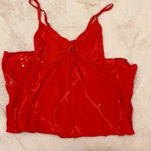 Red Sun-Dress; Size M